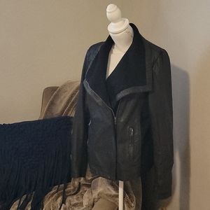 Faux Leather Moto Jacket